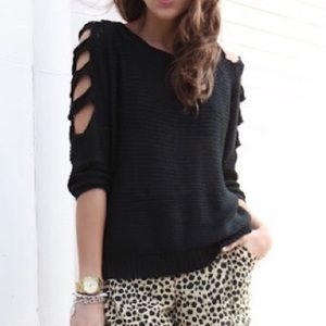 LF cable knit sweater long sleeve